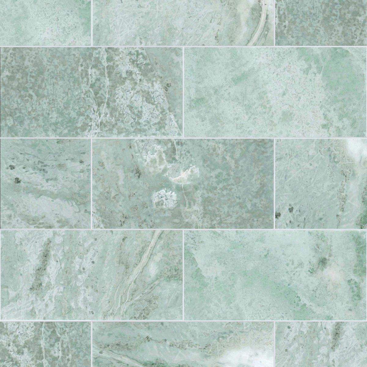 Emerald Green Polished Marble Field Tile 6''x12''x3/8''