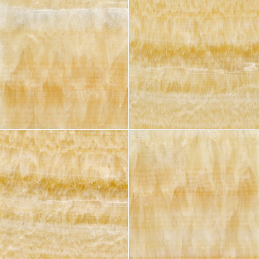 Honey Onyx Polished Field Tile 12''x12''x3/8''