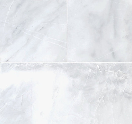 Ice White honed Marble Field Tile 12''x24''x3/8''