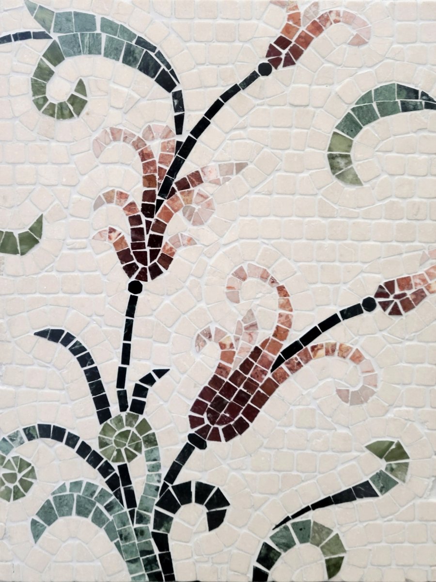 Versailles Lilly Ornamental Vine Stone Mosaic