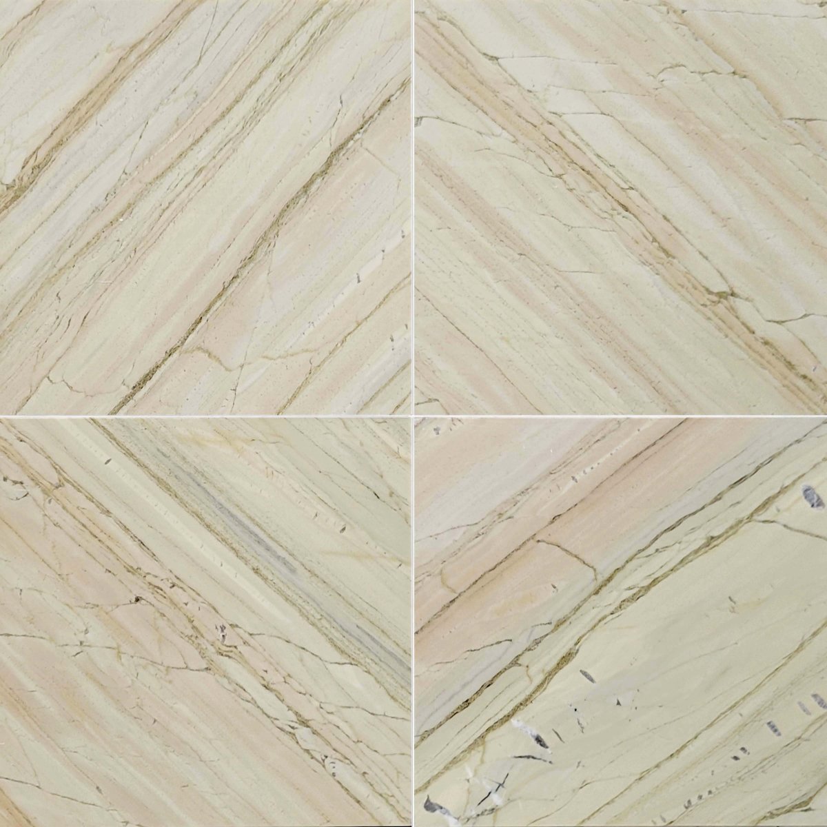Lime Polished Marble Field Tile 12''x12''x3/8''