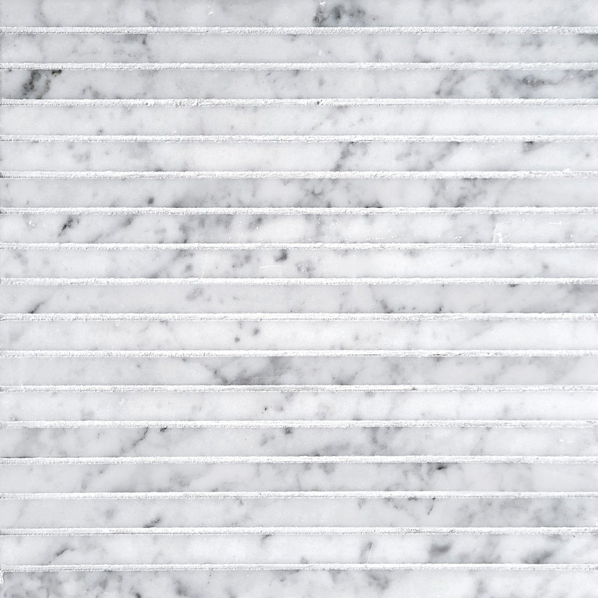 Linear Carrara 5/8''x12'' Stone Mosaic