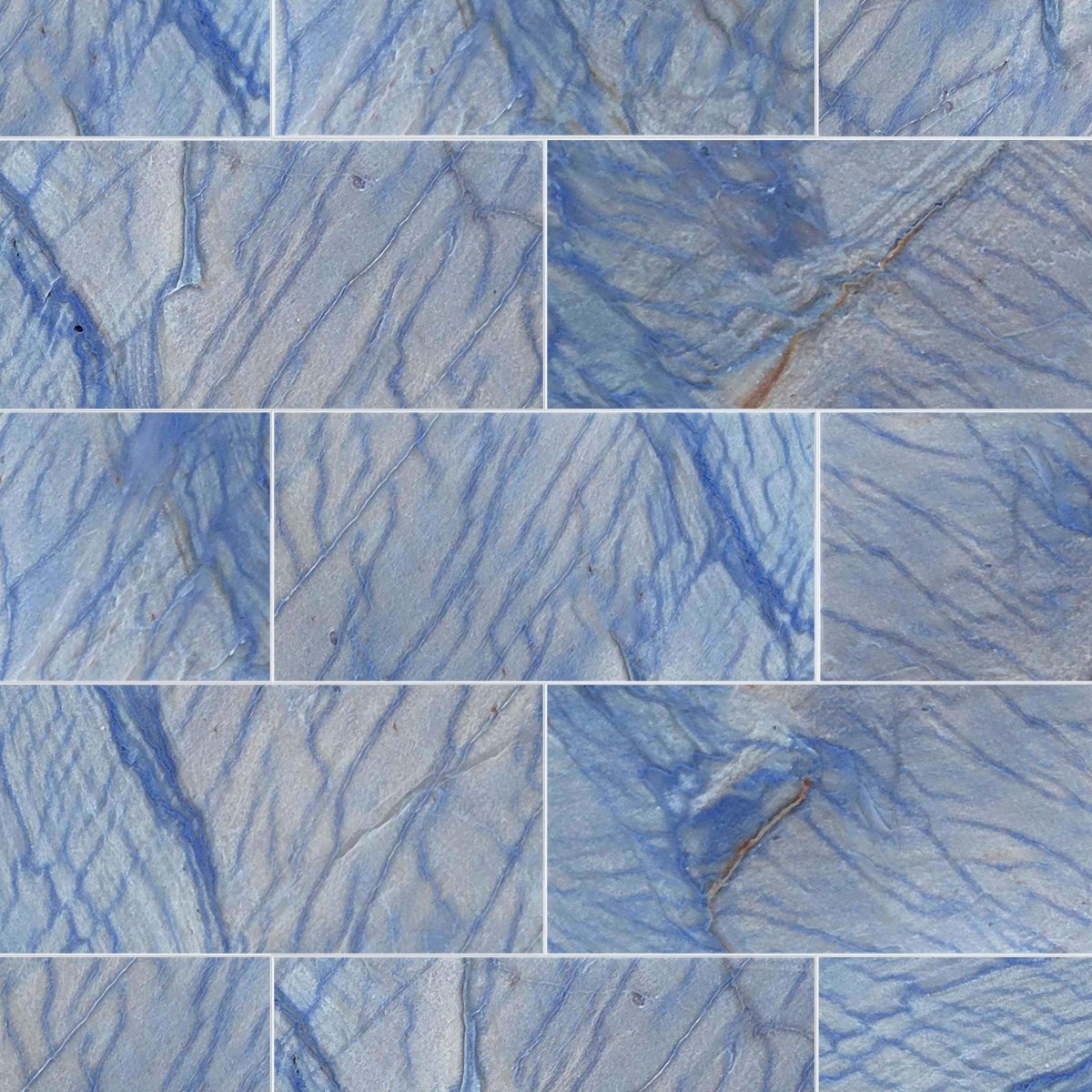 Macubas Blue Polished Quarzite Field Tile 6''x12''x3/8''