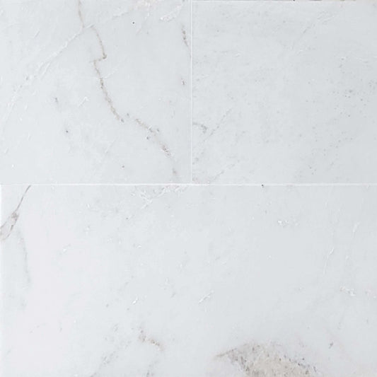 Majestic White Polished Marble Field Tile 12''x24''x3/8''