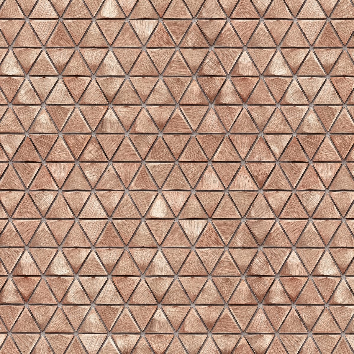 Metalico Triangle Copper Metal Mosaic – Artsaics