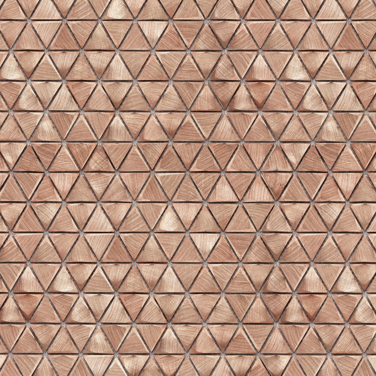 Metalico Triangle Copper Metal Mosaic