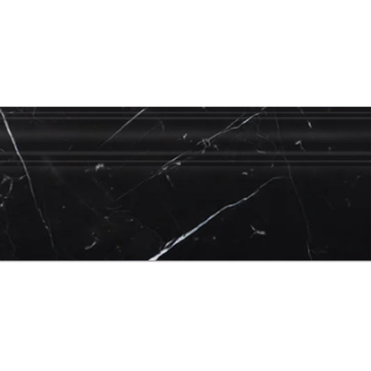 Nero Marquina Base 3/4''x5'' Stone Molding Honed