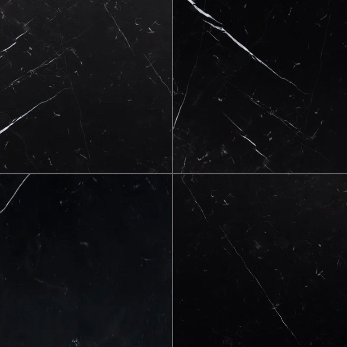 Nero Marquina Honed Marble Field Tile 12''x12''x3/8''