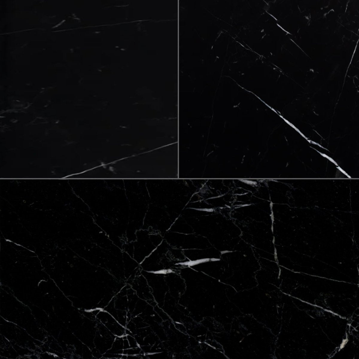 Nero Marquina Polished Marble Field Tile 12''x24''x3/8''