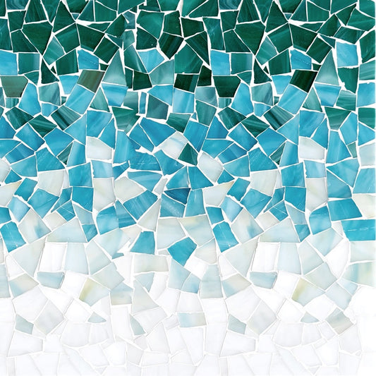 Ombre Rock Aqua Lava Glass Mosaic
