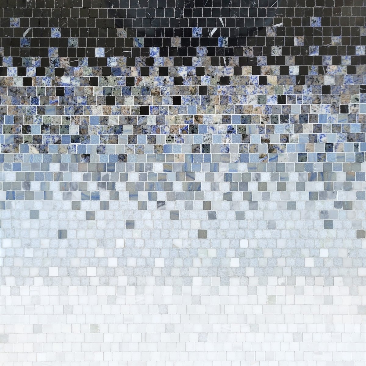 Oceanic Stone Ombre Mosaic Tile