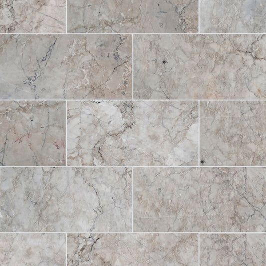 Pacific Grey Polished Marble Field Tile 6''x12''x3/8''