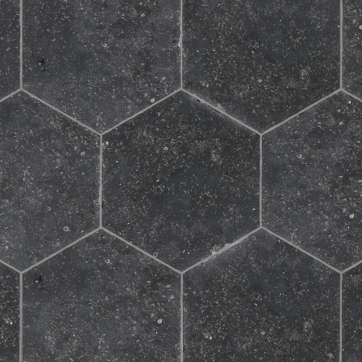 Palazzo Belgian Blue Grain Textured Limestone 7'' Hexagon