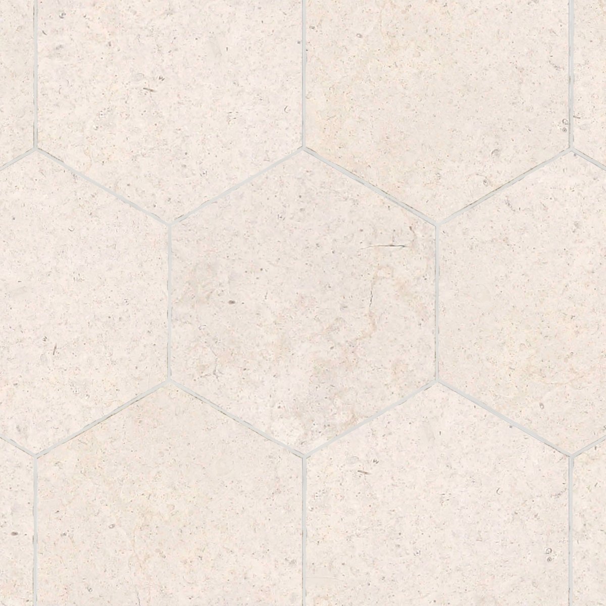 Palazzo Blond Belgian Brushed Limestone 7'' Hexagon