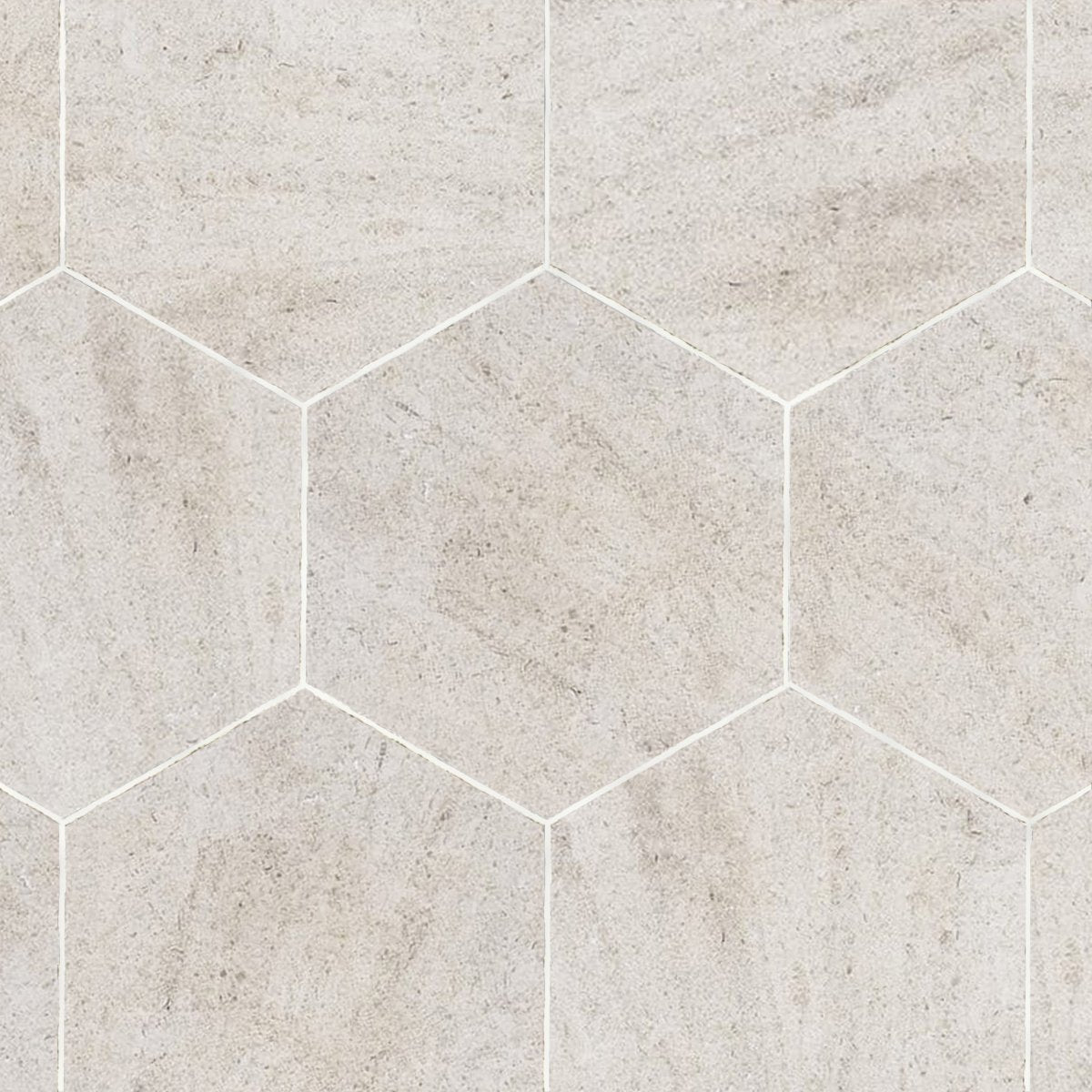 Beige-cream Textured Limestone Hexagon Tile