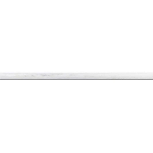 Pearl White Pencil 1/2''x12'' Stone Molding Honed