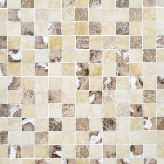Piedmont Clay 1''x1'' Blend Stone Mosaic