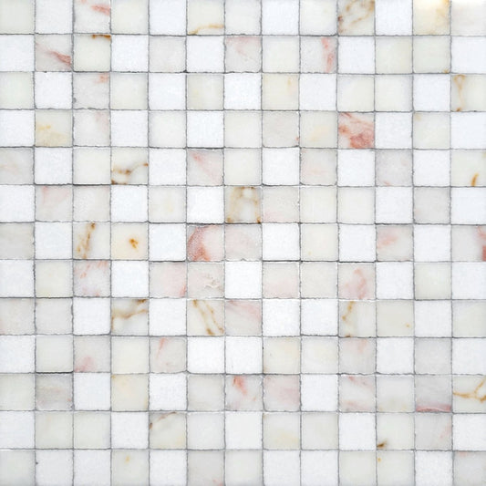 Piedmont Pearl 1''x1'' Blend Stone Mosaic