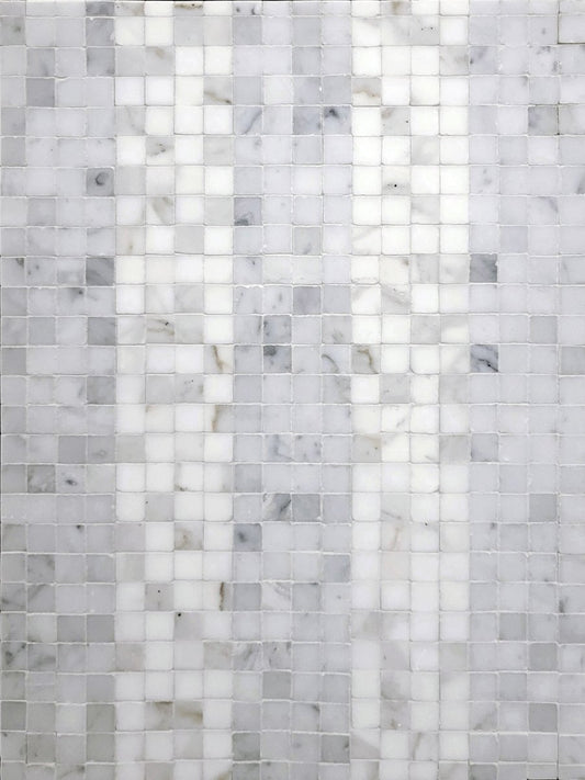 Blanch Plaid Stripe Stone Mosaic