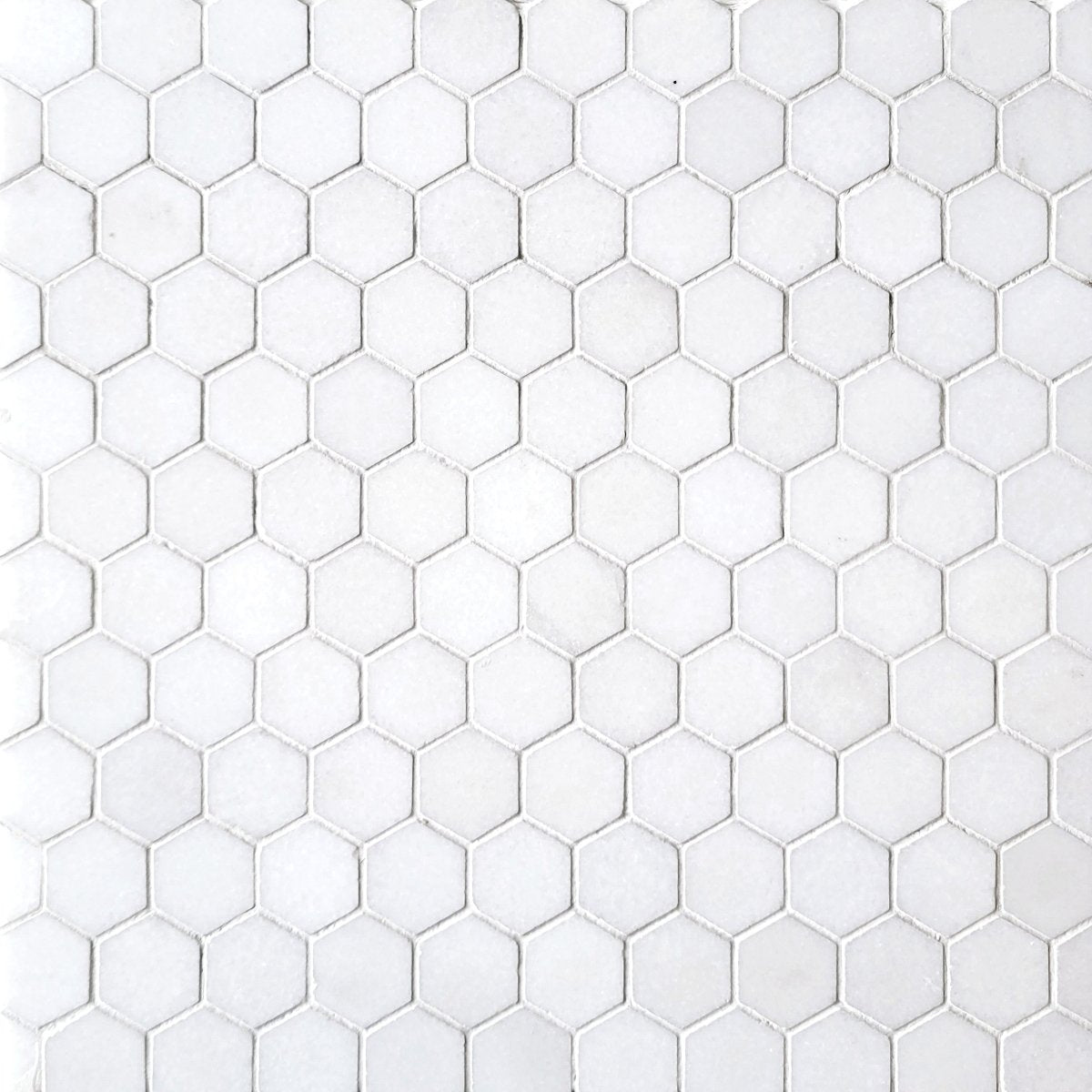 White Hexagon Mosaic Tile