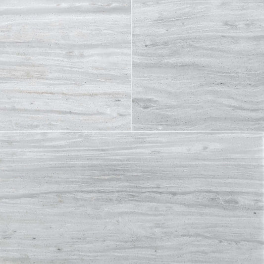 Siberian White Polished Marble Field Tile 12''x24''x3/8''
