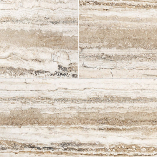 Silver Crystal Honed Travertine Field Tile 10''x20''x3/8''