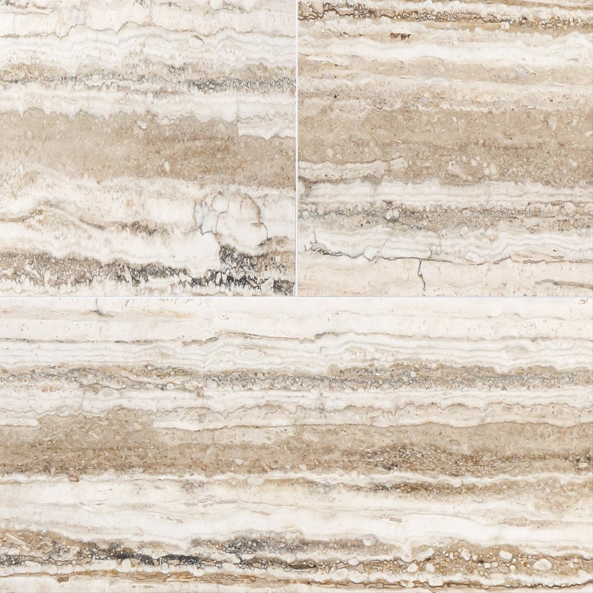 Silver Crystal Honed Travertine Field Tile 10''x20''x3/8''