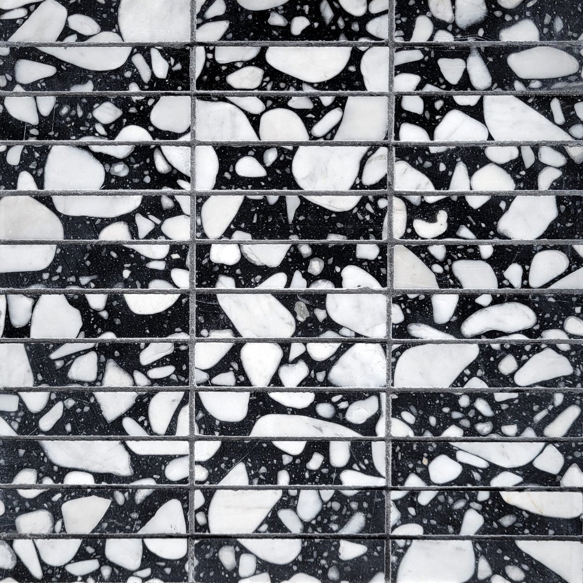 Stacked Moon Marble Terrazzo Honed 1''x4''  Mosaic