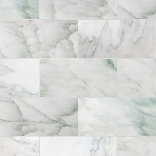 Statuary Jade Polished Marble Field Tile 6''x12''x3/8''