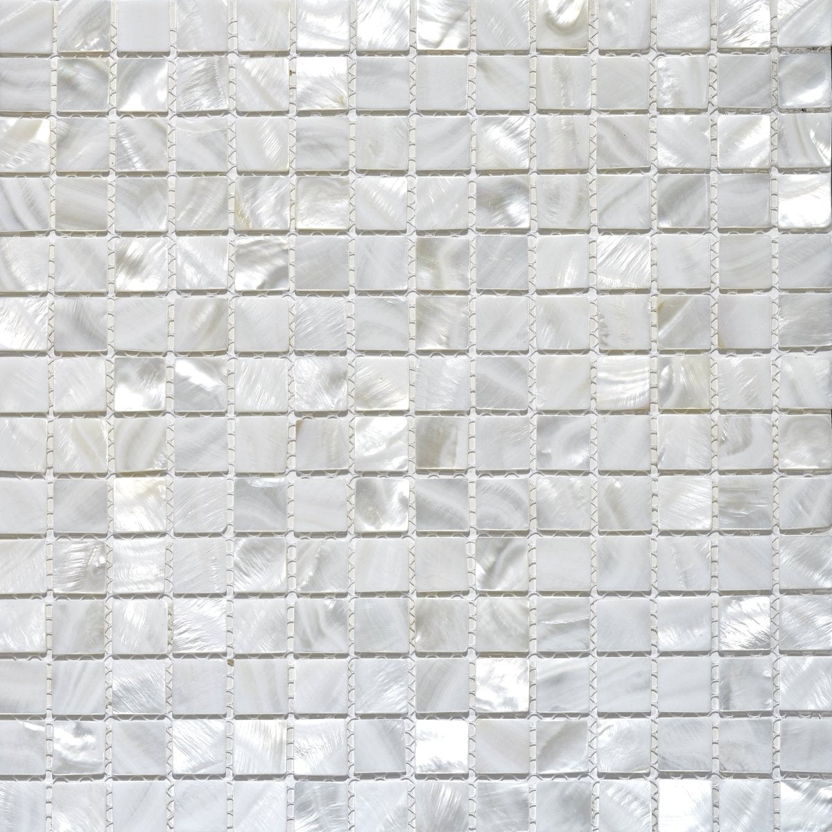 Straight 1''x1'' White Pearl Shell Mosaic