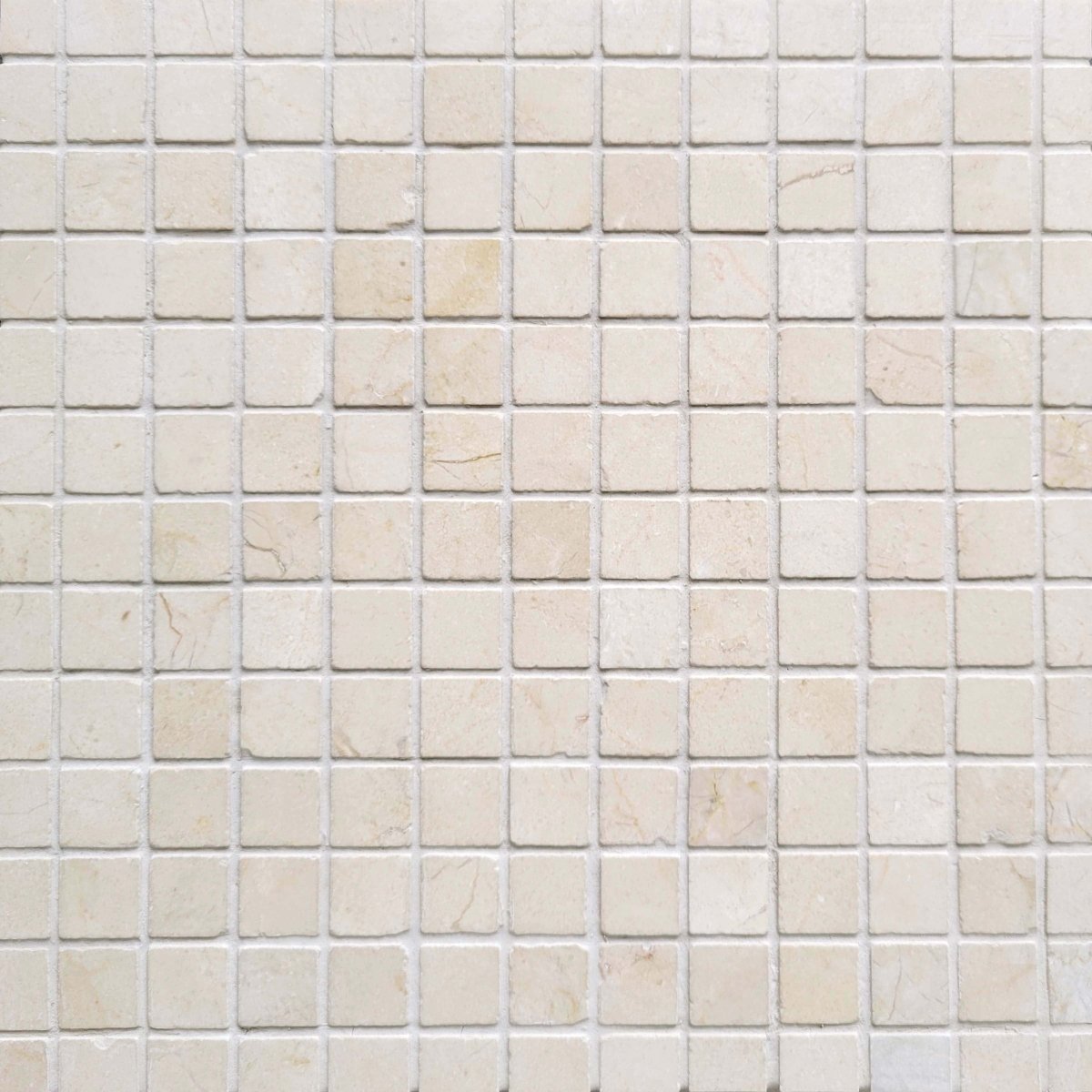 Straight Crema Marfil 1''x1'' Stone Mosaic
