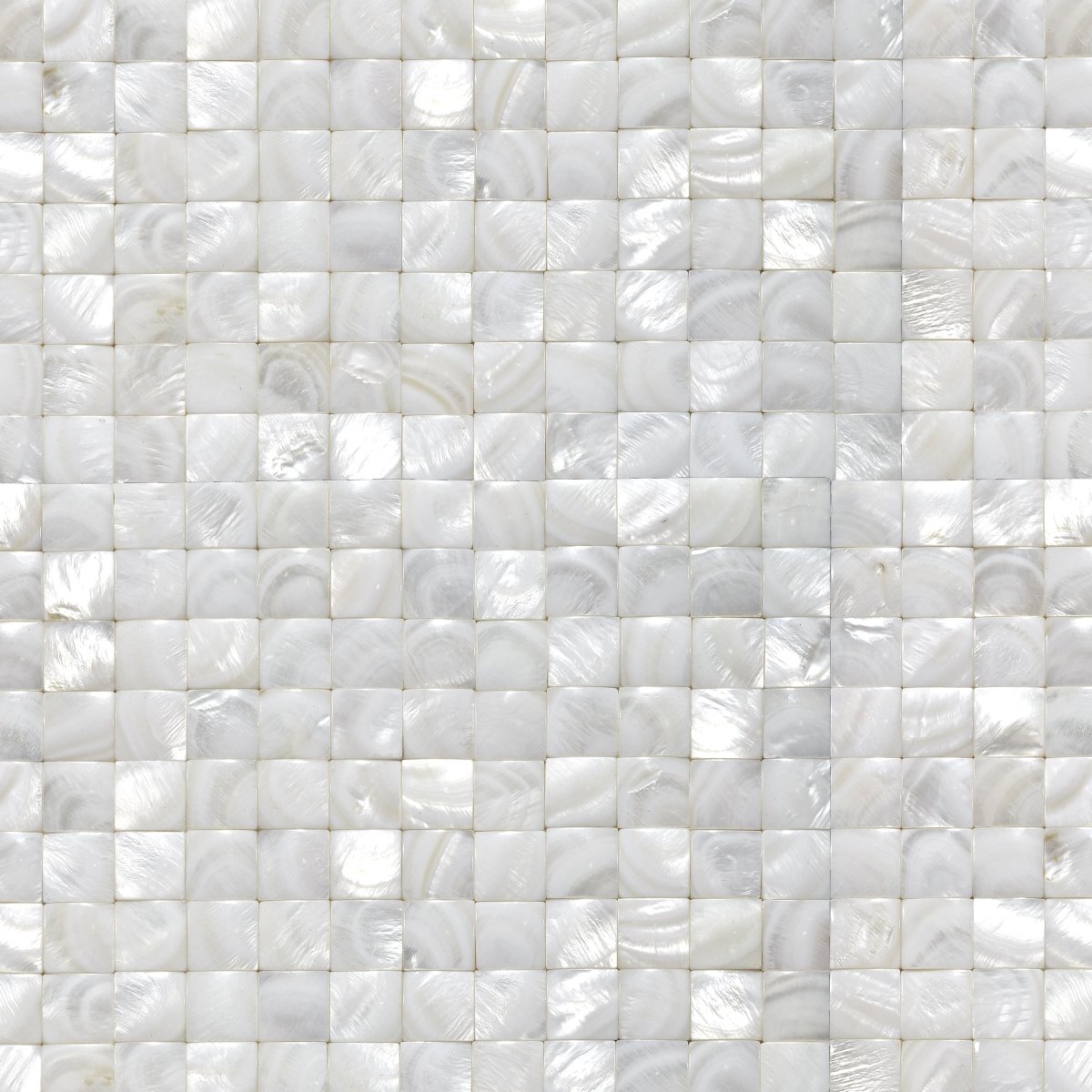 Straight Dimensional White Pearl Shell Mosaic