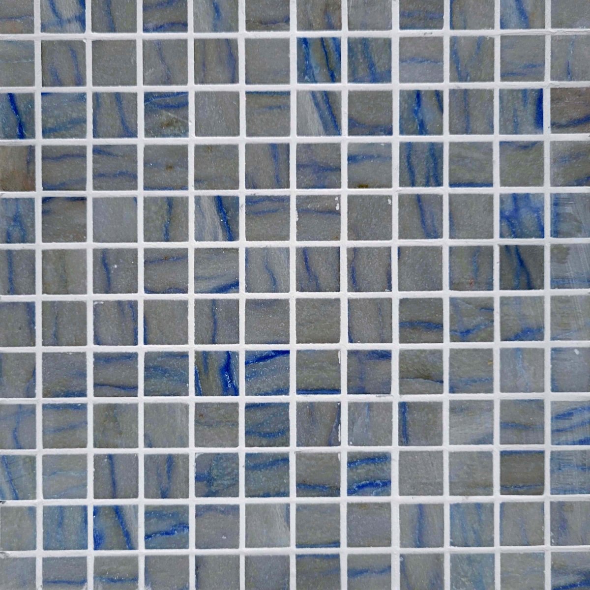 Straight Macubas Blue 1''x1'' Stone Mosaic