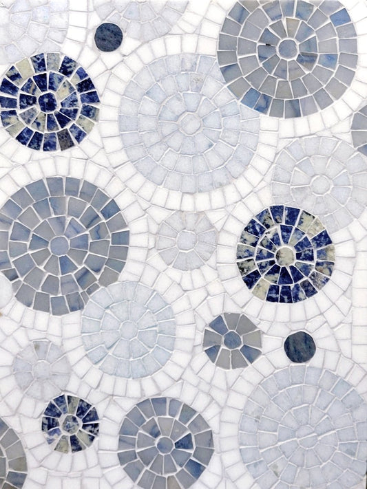 Univo Tansy Circles Stone Mosaic