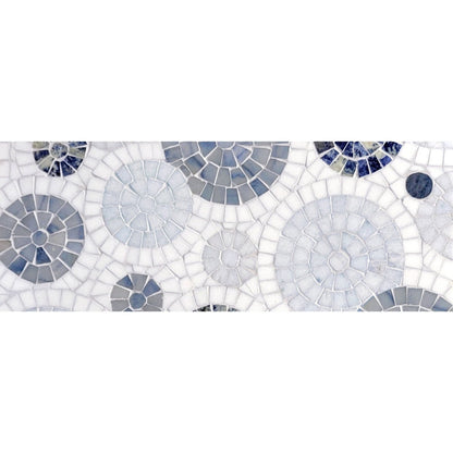 Univo Tansy 6'' Circles Stone Mosaic Border