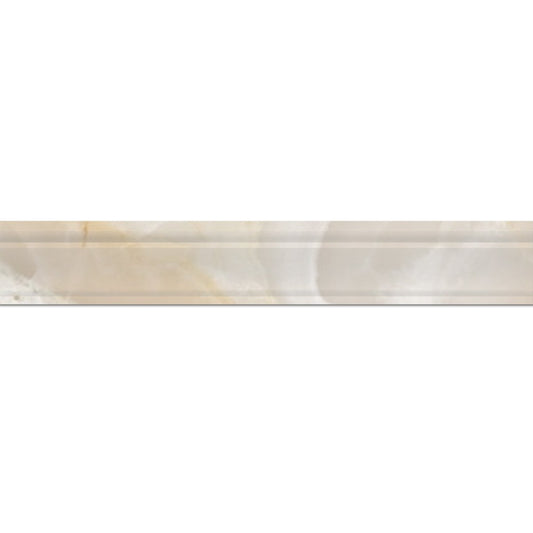 White Onyx Chairrail 2''x12'' Stone Molding Polished