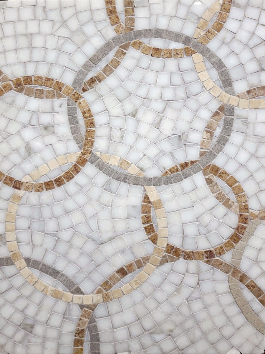 Univo Avila Sabbia Circle Stone Mosaic