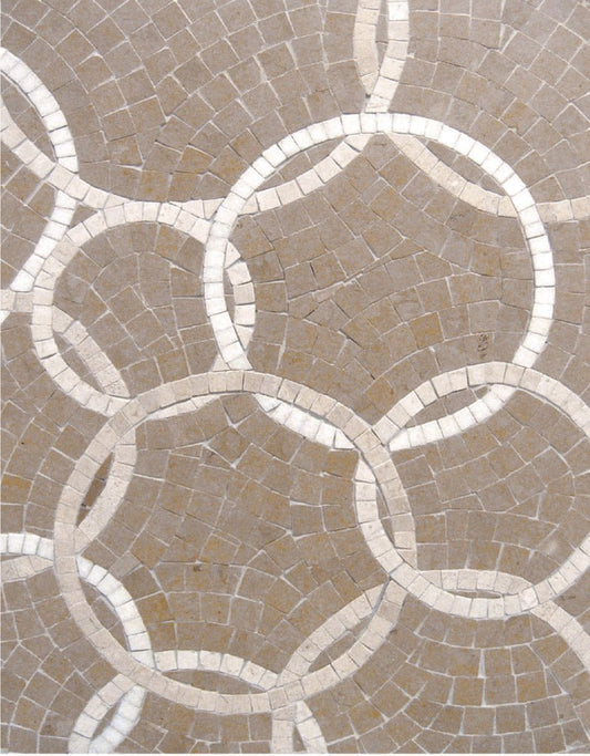 Univo Avila Sand Circle Stone Mosaic